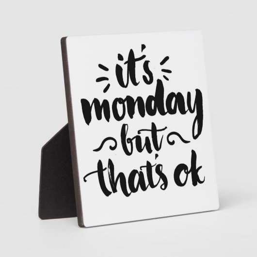 Het is maandag maar het is oké fotoplaat (Voorkant)