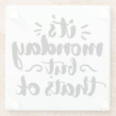 Het is maandag maar het is oké glazen onderzetter (Achterkant)