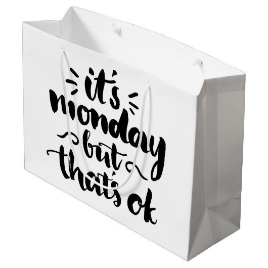 Het is maandag maar het is oké groot cadeauzakje (Achterkant Gekanteld)
