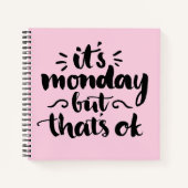 Het is maandag maar het is oké notitieboek (Voorkant)