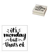 Het is maandag maar het is oké rubberstempel (Gestempeld)