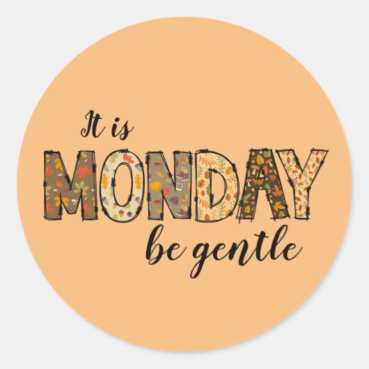 Het is maandag Sticker (Voorkant)