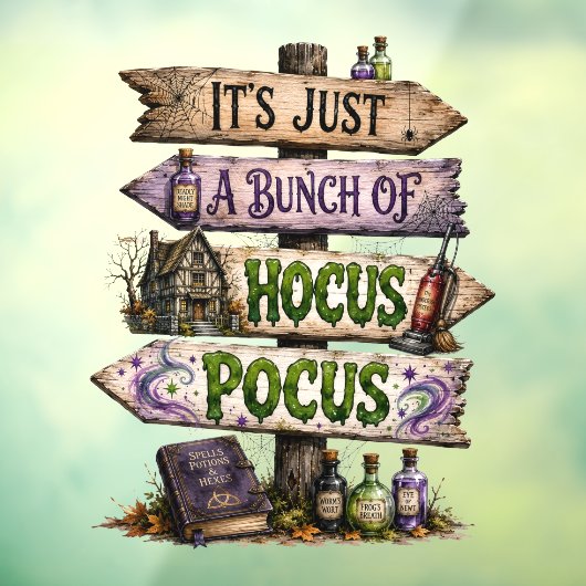 Het Is Maar Een Bende Hocus Pocus Raamsticker (Vel 3)