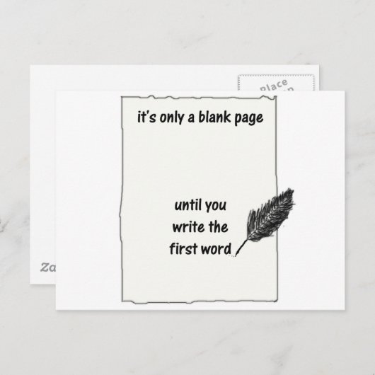 Het is maar een blanco pagina.. briefkaart (Voorkant / Achterkant)