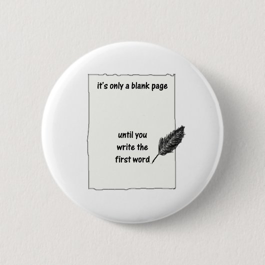 Het is maar een blanco pagina.. ronde button 5,7 cm (Voorkant)