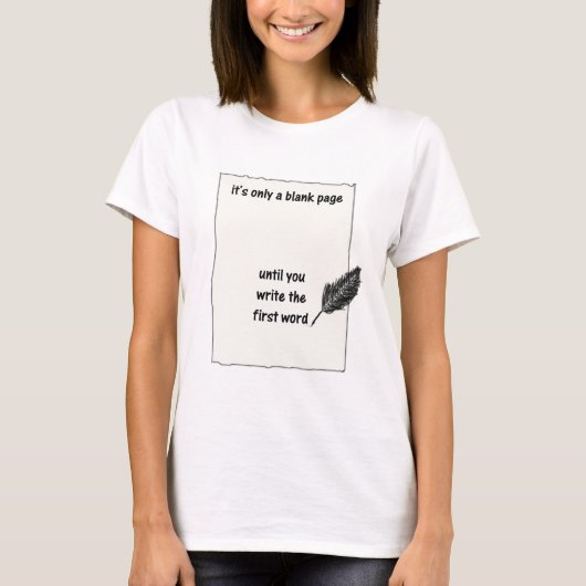 Het is maar een blanco pagina.. t-shirt (Voorkant)