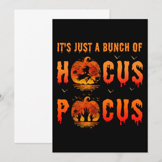 Het is maar een bunch van Hocus Pocus Halloween Kaart (Voorkant / Achterkant)