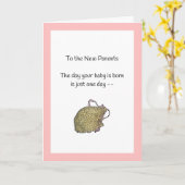 Het is maar één dag, een nieuw meisje kaart (Gele Bloem)