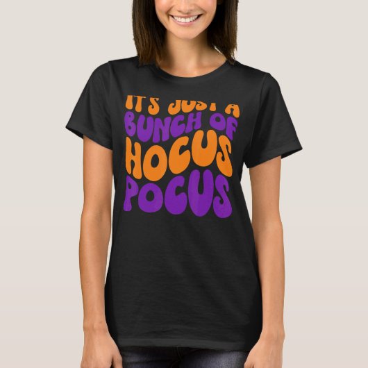 Het is maar een hele hoop Hocus Pocus Retro Herfst T-shirt (Voorkant)