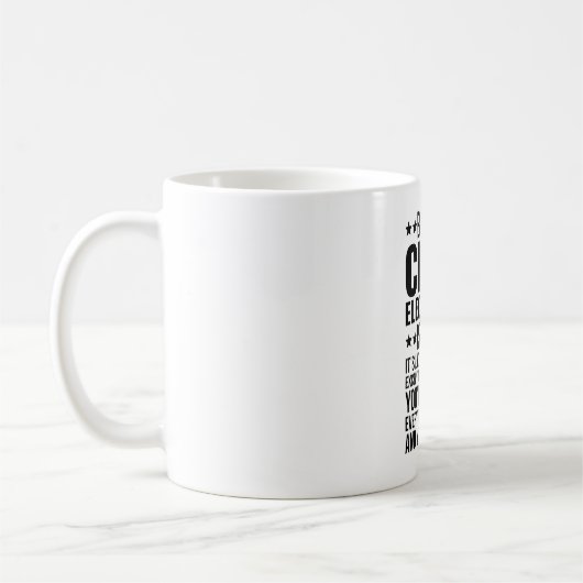 Het is makkelijk om een hoofdelektricien te zijn. koffiemok (Links)