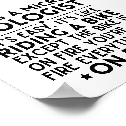 Het is makkelijk om een microbioloog te zijn. poster (Hoek)