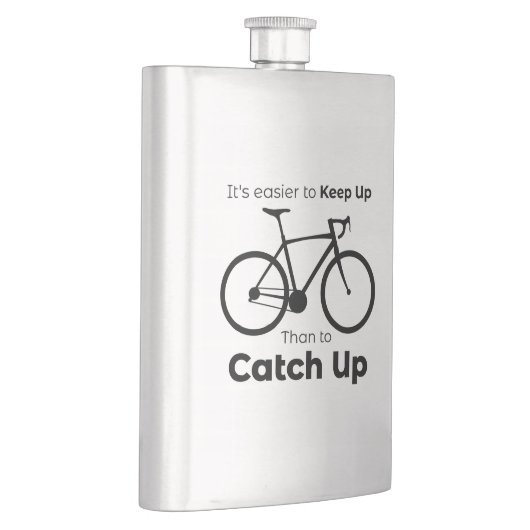 Het is makkelijker bij te blijven dan een fietsinh flacon (Rechts)