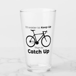Het is makkelijker bij te blijven dan een fietsinh glas