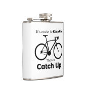 Het is makkelijker bij te blijven dan een fietsinh heupfles (Rechts)