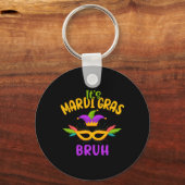 Het is Mardi Gras Bruh Carnaval Party Masker Kinde Sleutelhanger (Voorkant)