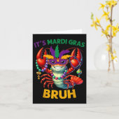 Het is Mardi Gras Bruh Crawfish Carnaval Kind Mann Kaart (Gele Bloem)