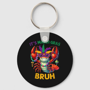 Het is Mardi Gras Bruh Crawfish Carnaval Kind Mann Sleutelhanger