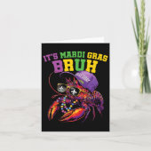 Het is Mardi Gras Bruh Dabbing Crawfish Carnaval K Kaart (Voorkant)