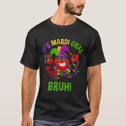 Het is Mardi Gras Bruh Dabbing Crawfish Carnaval K T-shirt (Voorkant)