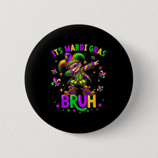 Het is Mardi Gras Bruh Dabbing Leprechaun Nar Nieu Ronde Button 5,7 Cm