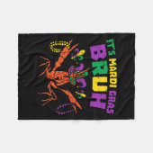 Het is Mardi Gras Bruh Funny Crawfish Carnaval Tie Fleece Deken (Voorkant (Horizontaal))