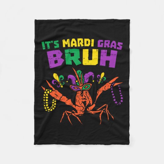 Het is Mardi Gras Bruh Funny Crawfish Carnaval Tie Fleece Deken (Voorkant)