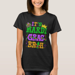 Het is Mardi Gras Bruh Funny Mardi Gras Tiener Boy T-shirt