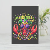 Het is Mardi Gras Bruh Funny Shrimp New Orleans   Kaart (Staand voorkant)