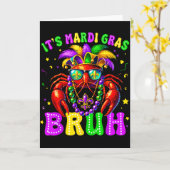 Het is Mardi Gras Bruh Grappig Rivierkreeft Outfit Kaart (Gele Bloem)