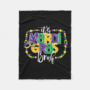 Het is Mardi Gras Bruh Grappige Tiener Jongens Kin Fleece Deken