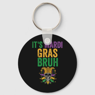 Het is Mardi Gras Bruh Skeleton Skull Funny Mardi  Sleutelhanger