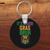 Het is Mardi Gras Bruh Skeleton Skull Funny Mardi  Sleutelhanger (Voorkant)