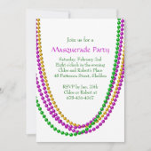 Het is Mardi Gras Invitation (wit) Kaart (Voorkant)
