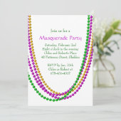 Het is Mardi Gras Invitation (wit) Kaart (Staand voorkant)