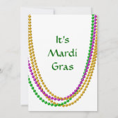 Het is Mardi Gras Invitation (wit) Kaart (Achterkant)