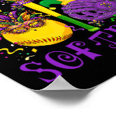 Het is Mardi Gras Softll Player Team Costume Maske Poster (Hoek)