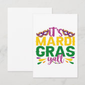 Het is Mardi Gras Y'all Funny Carnival Party Gift Bedankkaart (Voorkant / Achterkant)