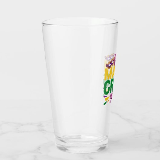 Het is Mardi Gras Y'all Funny Carnival Party Gift Glas (Rechts)
