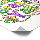 Het is Mardi Gras Yall Gans Grappige Carnaval Opto Poster (Hoek)