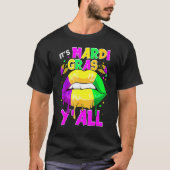 Het is Mardi Gras Y'all Mardi Gras Dripping Lips C T-shirt (Voorkant)