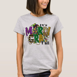 Het is Mardi Gras Yall, Mardi Gras Feestmasker Kos T-shirt