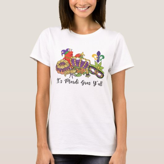Het is Mardi Gras Y'all T-shirt voor vrouwen (Voorkant)