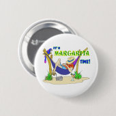Het is MARGARITA tijd Ronde Button 5,7 Cm (Voorkant /achterkant)
