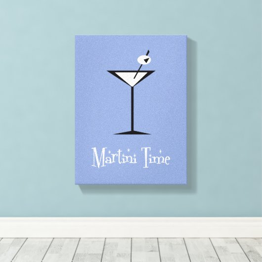 Het is Martini Time. Canvas Afdruk (Insitu (Houten vloer))