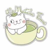 het is matcha-tijd , matcha  sticker (Voorkant)