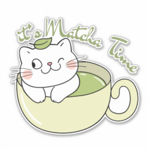 het is matcha-tijd , matcha sticker
