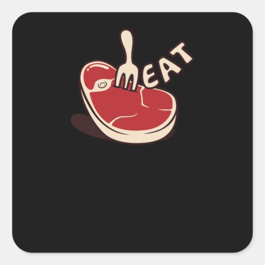 Het is Meat Vierkante Sticker (Voorkant)