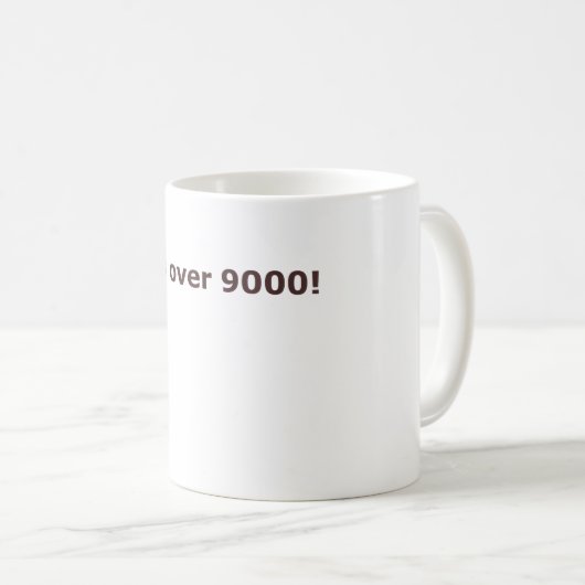 Het is meer dan 9000! koffiemok (Voorkant rechts)