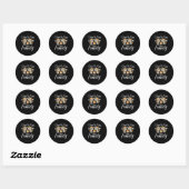 Het is meer plezier met familie Smore Happy Camper Ronde Sticker (Vel)