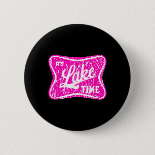 Het is meer tijd, boottocht en vissen, gez familie ronde button 5,7 cm